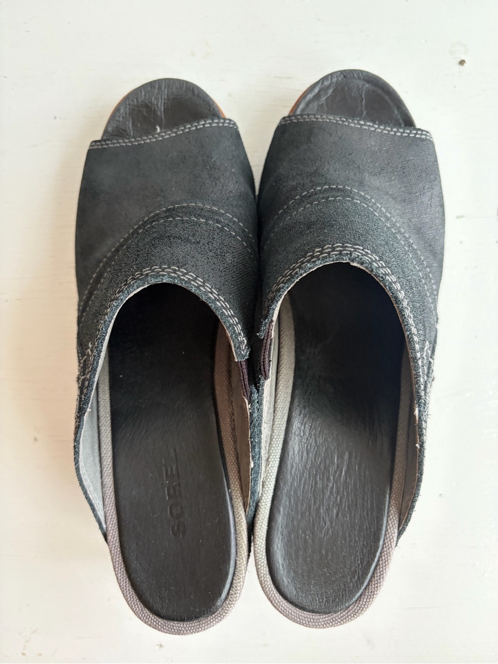 Sorel Joanie Mule II Leather Wedge Sandals – Black - Picture 8 of 9